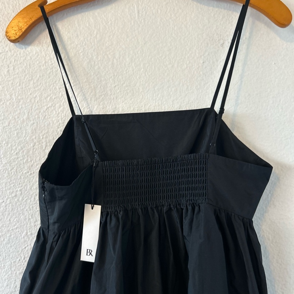 Banana Republic Ariella Taffeta Black Midi Dress Size 6 - Picture 8 of 10